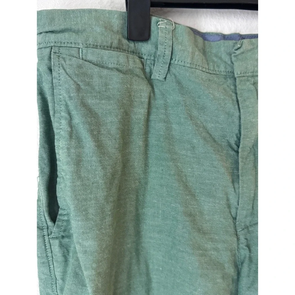 J.Crew Mens Green Heathered Chino Shorts Size 32W 10.5L Casual Summer Classic